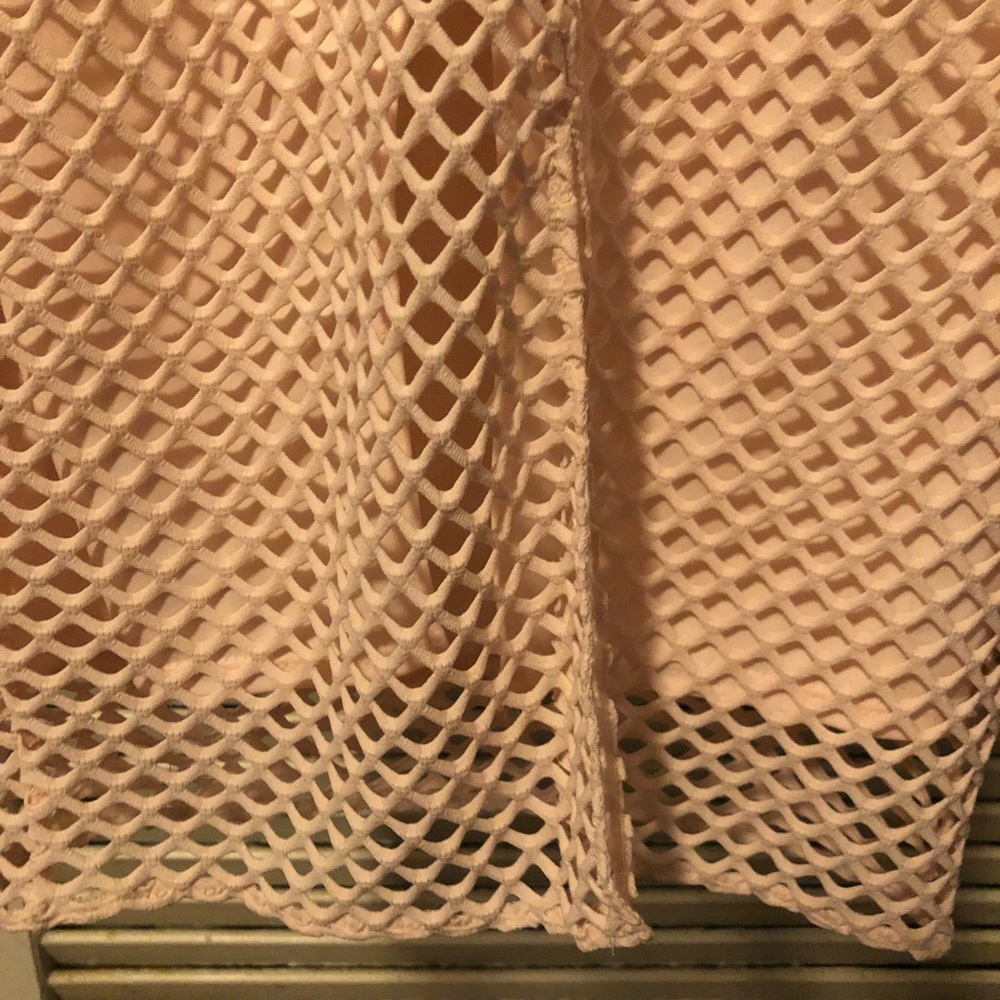TopShop | Peach & Black Net Maxi Dress | 6 - Picture 10 of 13